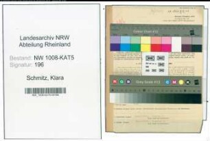 Entnazifizierung Klara Schmitz , geb. 07.09.1908 (Prokuristin)