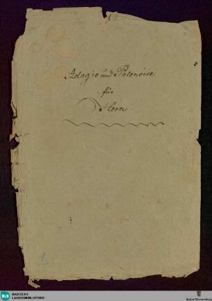Polonaises - Don Mus.Ms. 1068 : cor, orch; F