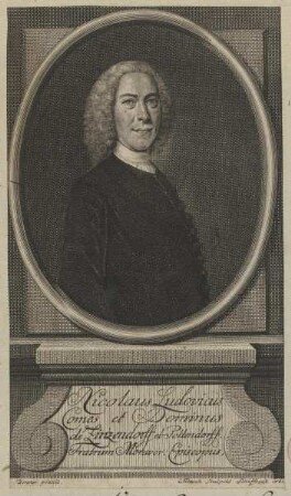 Bildnis des Nicolaus Ludovicus de Zinzendorff et Pottendorff