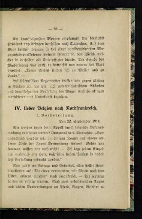 55-74, IV. Über Belgien nach Nordfrankreich