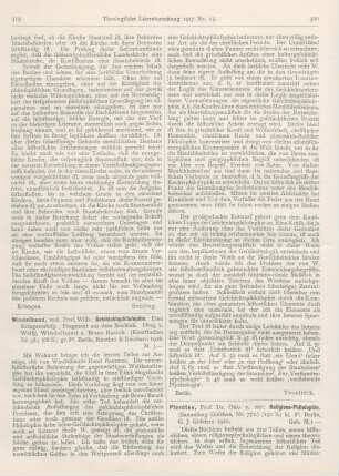 319-320 [Rezension] Windelband, Wilhelm, Geschichtsphilosophie. Eine Kriegsvorlesung
