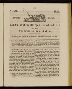 No 29. 19 Juli. 1833