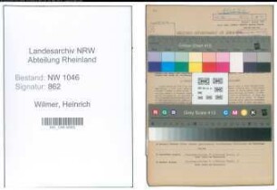 Entnazifizierung Heinrich Wilmer , geb. 08.05.1900 (Landwirt)