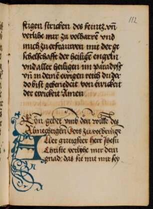 Gebet, den Willen Gottes vollbringen zu können
