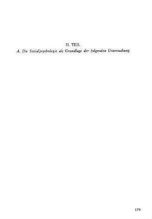 A. Die Sozialpsychologie als Grundlage der folgenden Untersuchung