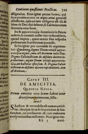 Caput III. De Amicitia.