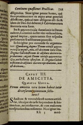 Caput III. De Amicitia.