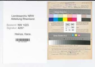 Entnazifizierung Hans Heinze , geb. 03.12.1892 (Schiffsbauer)