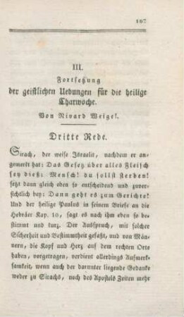 107-143 Geistliche Uebungen für die heilige Charwoche : Fortsetzung