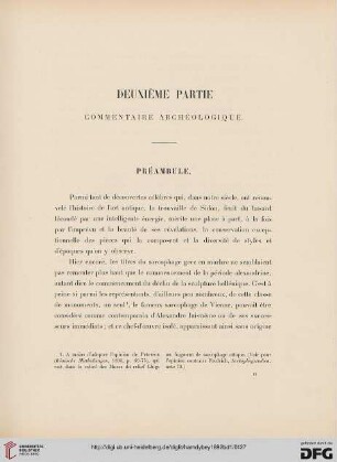 Deuxième Partie: Commentaire archéologique