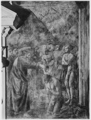 Freskenzyklus — Heiliger Petrus tauft