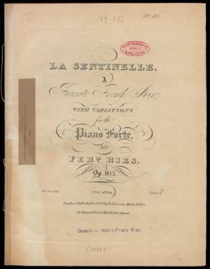 La Sentinelle : A Favorite French Air, With Variations, for the Piano Forte ; Op. 105. ; No. 32 of Var.