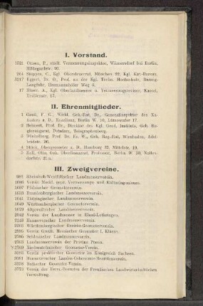 III. Zweigvereine