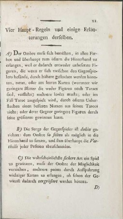 Vier Haupt-Regeln und einige Erläuerungen derselben.