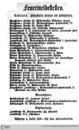 Feuermeldestellen