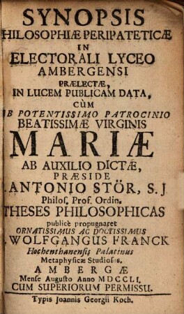 Synopsis Philosophiae Peripateticae