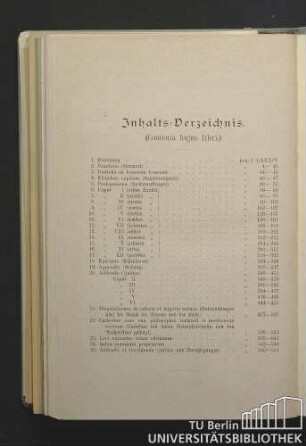 Inhalts-Verzeichnis. (Contenta hujus libri.)