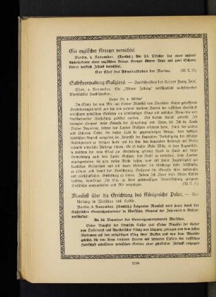 Manifest über die Errichtung des Königreichs Polens.