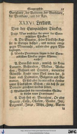 XXXVI - XXXVII. Von der Europäischen und Asiatischen Türkey; Siberien.