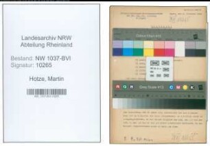 Entnazifizierung Martin Hotze , geb. 07.11.1898 (Baumeister)