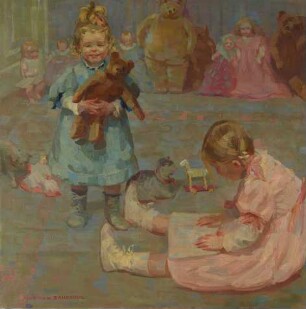 Spielende Kinder (Antje und Ursel)