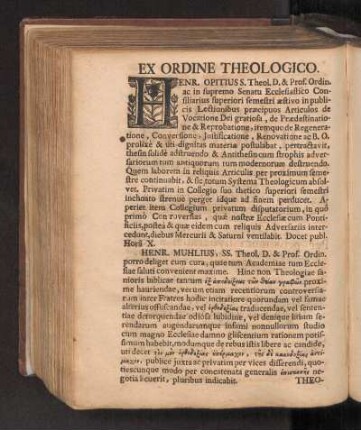 Ex Ordine Theologico.