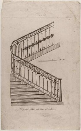 Treppengeländer, Blatt 2 aus einer Folge von Gittern
