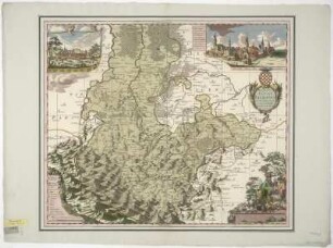 Karte vom Fürstentum Jauer, 1:180 000, Kupferstich, um 1700