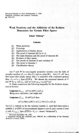 Weak positivity and the additivity of the Kodaira dimension for certain fibre spaces