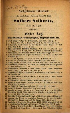 Katalog. [4.] 1874, 1. Okt.