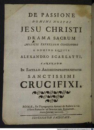 Per la Passione di Nostro Signore Gesù Cristo