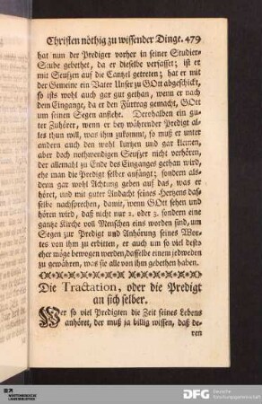 Die Tractation, oder die Predigt an sich selber