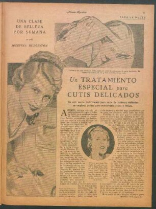 Un tratamiento especial para cutis delicados : Una clase de belleza por semana