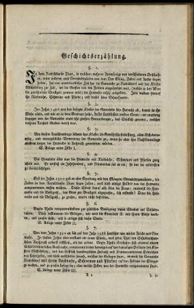 Geschichtserzählung.