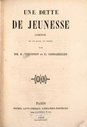 Une dette de jeunesse