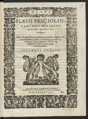 Secundus Chorus. Altus