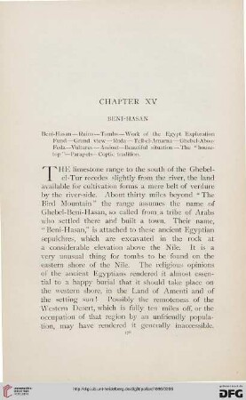 Chapter XV: Beni-Hasan