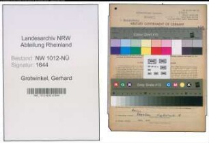 Entnazifizierung Gerhard Grotwinkel , geb. 29.12.1898 (Landwirt)