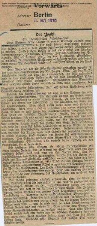 Kritik aus Vorwärts (08.10.1916)