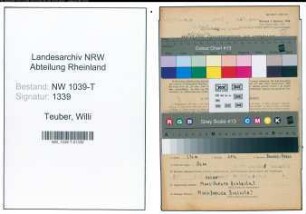 Entnazifizierung Willi Teuber , geb. 20.03.1911 (Chemiearbeiter)
