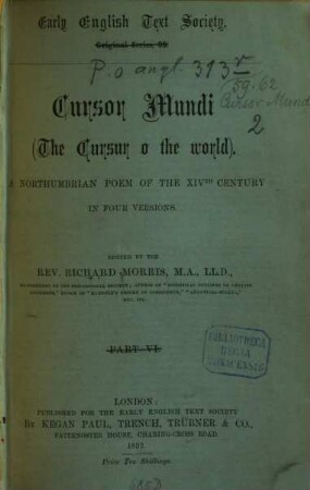 Cursor mundi. 2, Contains lines 4919 - 19266 of the text