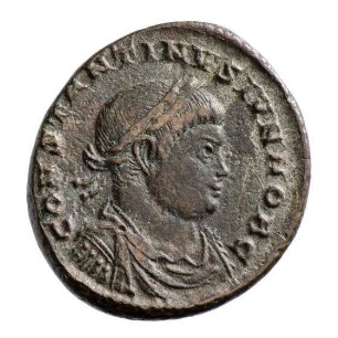 Münze, Follis, Aes 3, 324 - 325 n. Chr.