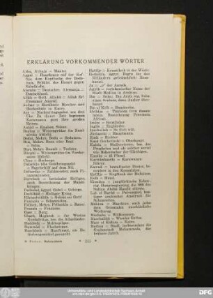 Erklärung Vorkommender Wörter