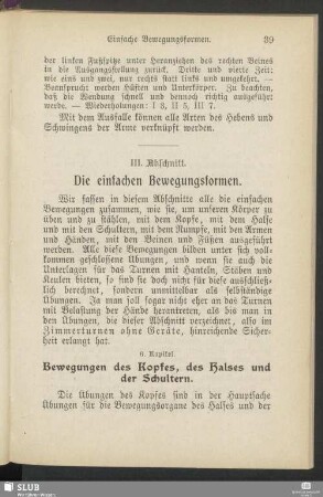 III. Abschnitt. Die einfachen Bewegungsformen