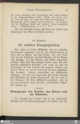 III. Abschnitt. Die einfachen Bewegungsformen
