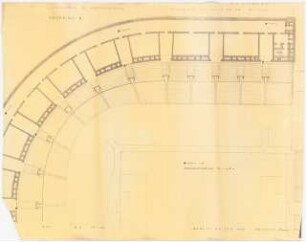 Fußballstadion in der Kongresshalle, Nürnberg: Grundriss 3.OG Oberring B, Deckblatt zu Blatt Nr. A3, 1:200