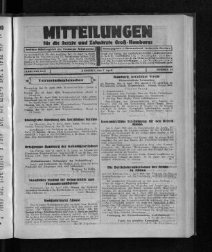 Jahrgang 1929, Hamburg, den 7. April, Nummer 14