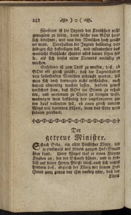 Der getreue Minister.