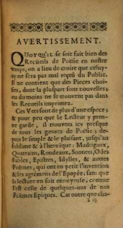 Recueil de vers choisis