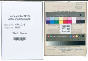 Entnazifizierung Bruno Blank , geb. 17.07.1906 (Monteur)